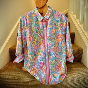 Gretchen Scott / Boyfriend Shirt / Size Large